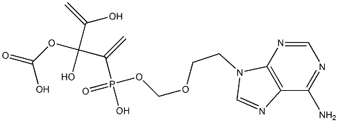 (((2-(6-aMino-9H-purin-9-yl)ethoxy)Methyl)phosphoryl)bis(oxy)bis(Methylene) isopropyl dicarbonate structure