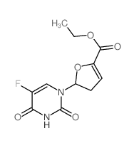 ethyl 5-(5-fluoro-2,4-dioxo-pyrimidin-1-yl)-4,5-dihydrofuran-2-carboxylate结构式