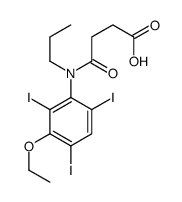 3-[[N-(3-Ethoxy-2,4,6-triiodophenyl)-N-propylamino]carbonyl]propionic acid Structure