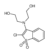 2-[(2-chloro-1,1-dioxo-1-benzothiophen-3-yl)-(2-hydroxyethyl)amino]ethanol结构式