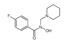 4-fluoro-N-hydroxy-N-(piperidin-1-ylmethyl)benzamide Structure