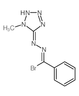 Benzenecarbohydrazonoylbromide, N-(1-methyl-1H-tetrazol-5-yl)- Structure