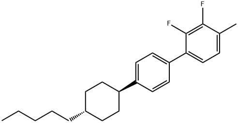 1,1'-Biphenyl, 2,3-difluoro-4-methyl-4'-(trans-4-pentylcyclohexyl)-结构式