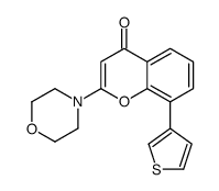 2-morpholin-4-yl-8-thiophen-3-ylchromen-4-one Structure