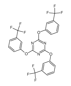 2,4,6-tris-(3-trifluoromethyl-phenoxy)-[1,3,5]triazine结构式