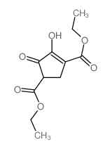 3-Cyclopentene-1,3-dicarboxylicacid, 4-hydroxy-5-oxo-, 1,3-diethyl ester Structure