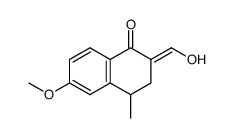 6-methoxy-4-methyl-1-oxo-1,2,3,4-tetrahydro-naphthalene-2-carbaldehyde结构式