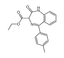 2-oxo-5-p-tolyl-2,3-dihydro-1H-benzo[e][1,4]diazepine-3-carboxylic acid ethyl ester结构式