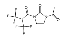 1-Acetyl-3-[3,3,3-trifluoro-1-oxo-2-(trifluoromethyl)propyl]imidazolidin-2-one结构式