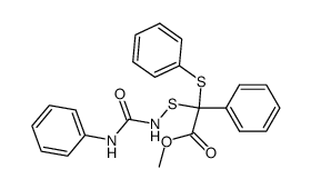 Methyl-α-phenylthio-α-(N'-phenylthioureido)-phenylacetat Structure