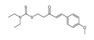 Diethyl-dithiocarbamic acid (E)-5-(4-methoxy-phenyl)-3-oxo-pent-4-enyl ester Structure