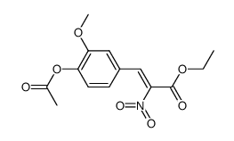 (Z)-3-(4-Acetoxy-3-methoxy-phenyl)-2-nitro-acrylic acid ethyl ester结构式