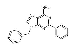 9-benzyl-2-phenylpurin-6-amine结构式