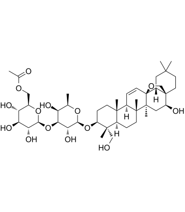 6''-O-乙酰柴胡皂苷A结构式