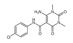 4-amino-N-(4-chlorophenyl)-1,3-dimethyl-2,6-dioxopyrimidine-5-carboxamide结构式