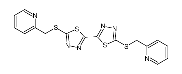 2-(pyridin-2-ylmethylsulfanyl)-5-[5-(pyridin-2-ylmethylsulfanyl)-1,3,4-thiadiazol-2-yl]-1,3,4-thiadiazole Structure