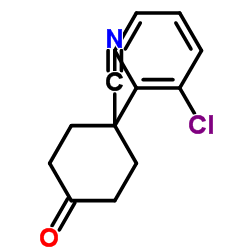 1-(2-Chlorophenyl)-4-oxocyclohexanecarbonitrile结构式