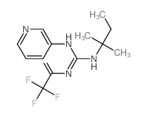 N-(((1,1-Dimethylpropyl)amino)(3-pyridinylamino)methylene)-2,2,2-trifluoroacetamide structure