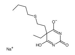 5-[2-(Butylthio)ethyl]-5-ethyl-2-sodiooxy-4,6(1H,5H)-pyrimidinedione Structure