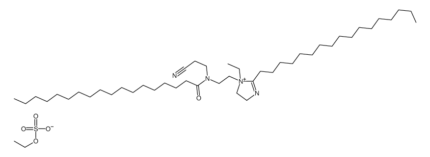 1-[2-[(2-cyanoethyl)(1-oxooctadecyl)amino]ethyl]-1-ethyl-2-heptadecyl-4,5-dihydro-1H-imidazolium ethyl sulphate Structure