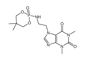 7-[2-[(5,5-dimethyl-2-oxo-1,3,2λ5-dioxaphosphinan-2-yl)amino]ethyl]-1,3-dimethylpurine-2,6-dione结构式