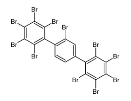 1,2,3,4,5-pentabromo-6-[2-bromo-4-(2,3,4,5,6-pentabromophenyl)phenyl]benzene Structure