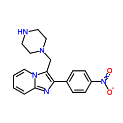 2-(4-NITROPHENYL)-3-PIPERAZIN-1-YLMETHYL-IMIDAZO-[1,2-A]PYRIDINE结构式