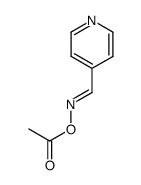 (E)-4-Pyridinecarbaldehyde O-acetyl oxime structure