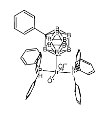 1-[Ir(H)(Cl)(CO)(PPh3)2]-7-C6H5-1,7-(σdicarba-closo-dodecaborane(12))结构式