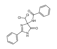 4(5)-(benzoylamino)-4(5)-(dichloromethyl)-2-phenyl-4,5-dihydro-1H-imidazol-5(4)-one Structure