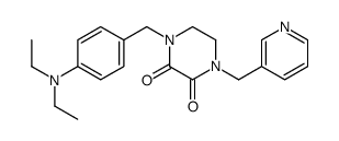 1-[[4-(diethylamino)phenyl]methyl]-4-(pyridin-3-ylmethyl)piperazine-2,3-dione Structure