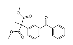 dimethyl 2-methyl-2-(3'-benzoyl)phenylpropanedioate结构式