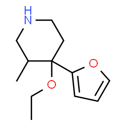 Piperidine, 4-ethoxy-4-(2-furanyl)-3-methyl- (9CI) Structure