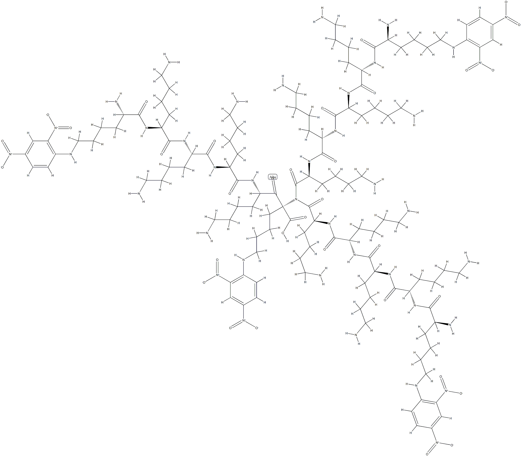 1,6,11,16-tetra-(epsilon-N-DNP)-L-lysine(16) Structure