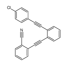 2-[2-[2-[2-(4-chlorophenyl)ethynyl]phenyl]ethynyl]benzonitrile结构式