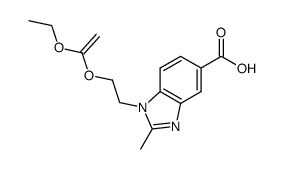 1-(2-(1-ethoxyvinyloxy)ethyl)-2-methyl-1H-benzo[d]imidazole-5-carboxylic acid Structure