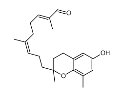 (2E,6E)-9-[(2R)-6-hydroxy-2,8-dimethyl-3,4-dihydrochromen-2-yl]-2,6-dimethylnona-2,6-dienal Structure