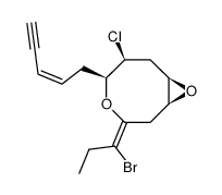 (1S,3Z,8R)-3-(1-Bromopropylidene)-6β-chloro-5β-[(Z)-2-penten-4-ynyl]-4,9-dioxabicyclo[6.1.0]nonane结构式