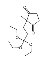 2-methyl-2-(3,3,3-triethoxypropyl)cyclopentane-1,3-dione Structure