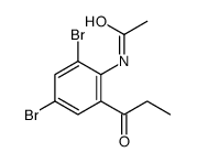 N-(2,4-dibromo-6-propanoylphenyl)acetamide Structure