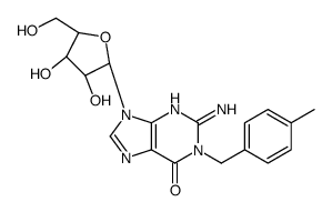 2-amino-9-[(2R,3R,4S,5R)-3,4-dihydroxy-5-(hydroxymethyl)oxolan-2-yl]-1-[(4-methylphenyl)methyl]purin-6-one结构式