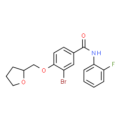 3-Bromo-N-(2-fluorophenyl)-4-(tetrahydro-2-furanylmethoxy)benzamide Structure