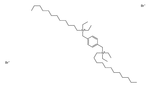 dodecyl-[[4-[[dodecyl(diethyl)azaniumyl]methyl]phenyl]methyl]-diethylazanium,dibromide Structure