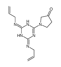 1-[4,6-bis(prop-2-enylamino)-1,3,5-triazin-2-yl]pyrrolidin-3-one结构式