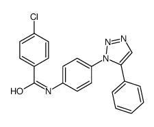 4-chloro-N-[4-(5-phenyltriazol-1-yl)phenyl]benzamide结构式