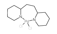 dichloropalladium; 2-[2-(3,4,5,6-tetrahydro-2H-pyridin-2-yl)ethyl]-6H-pyridine structure