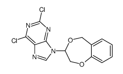 2,6-dichloro-9-(3,5-dihydro-2H-1,4-benzodioxepin-3-yl)purine结构式