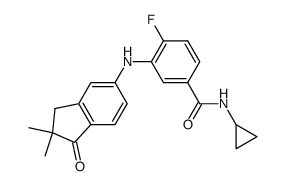 N-Cyclopropyl-3-(2,2-dimethyl-1-oxoindan-5-ylamino)-4-fluorobenzamide Structure