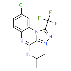 4-Isopropylamino-1-trifluoromethyl-8-chloro[1,2,4]triazolo[4,3-a]quinoxaline结构式