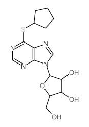 9H-Purine,6-(cyclopentylthio)-9-b-D-ribofuranosyl- picture